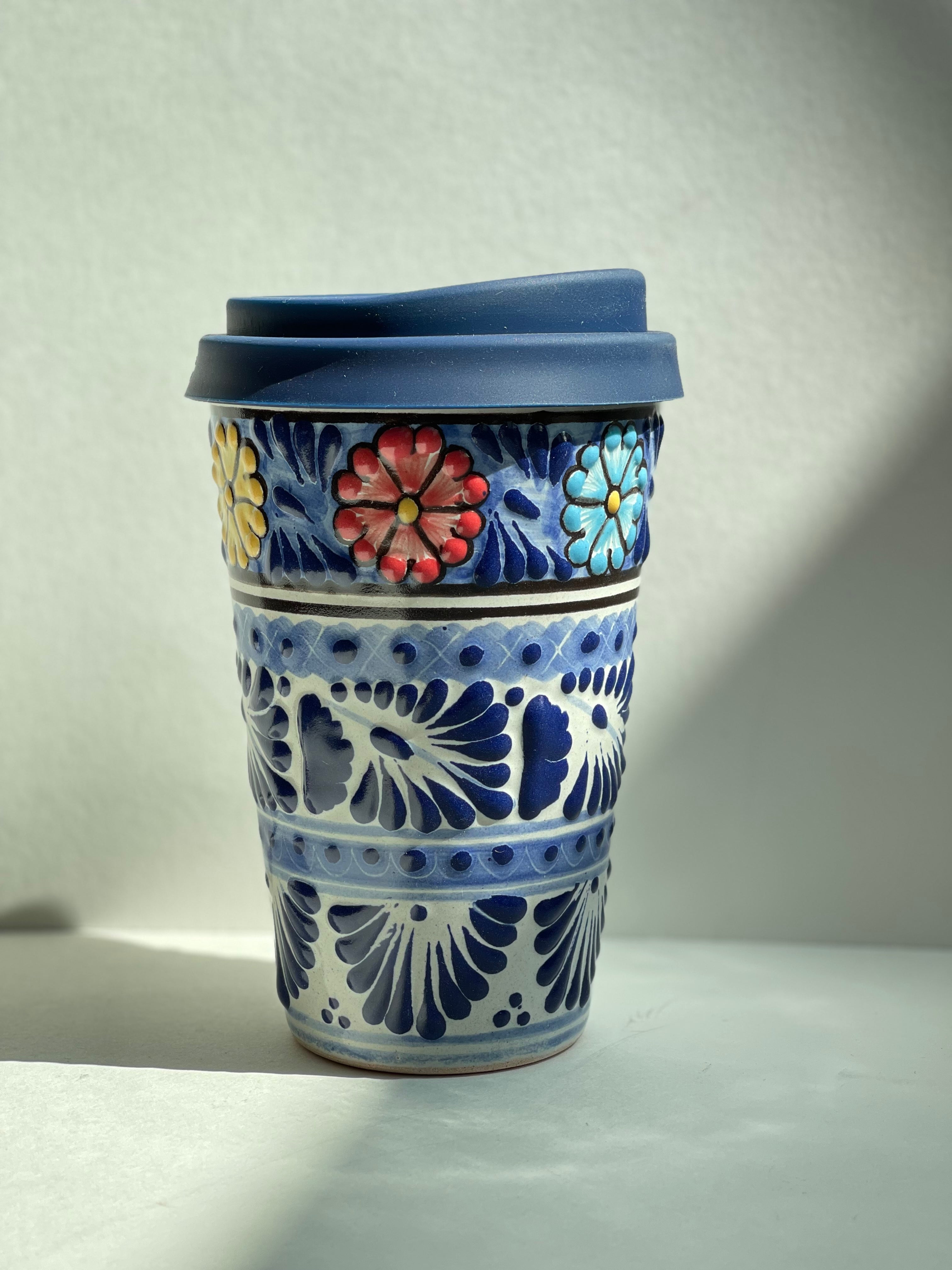 TAZA TALAVERA- FLORECITAS