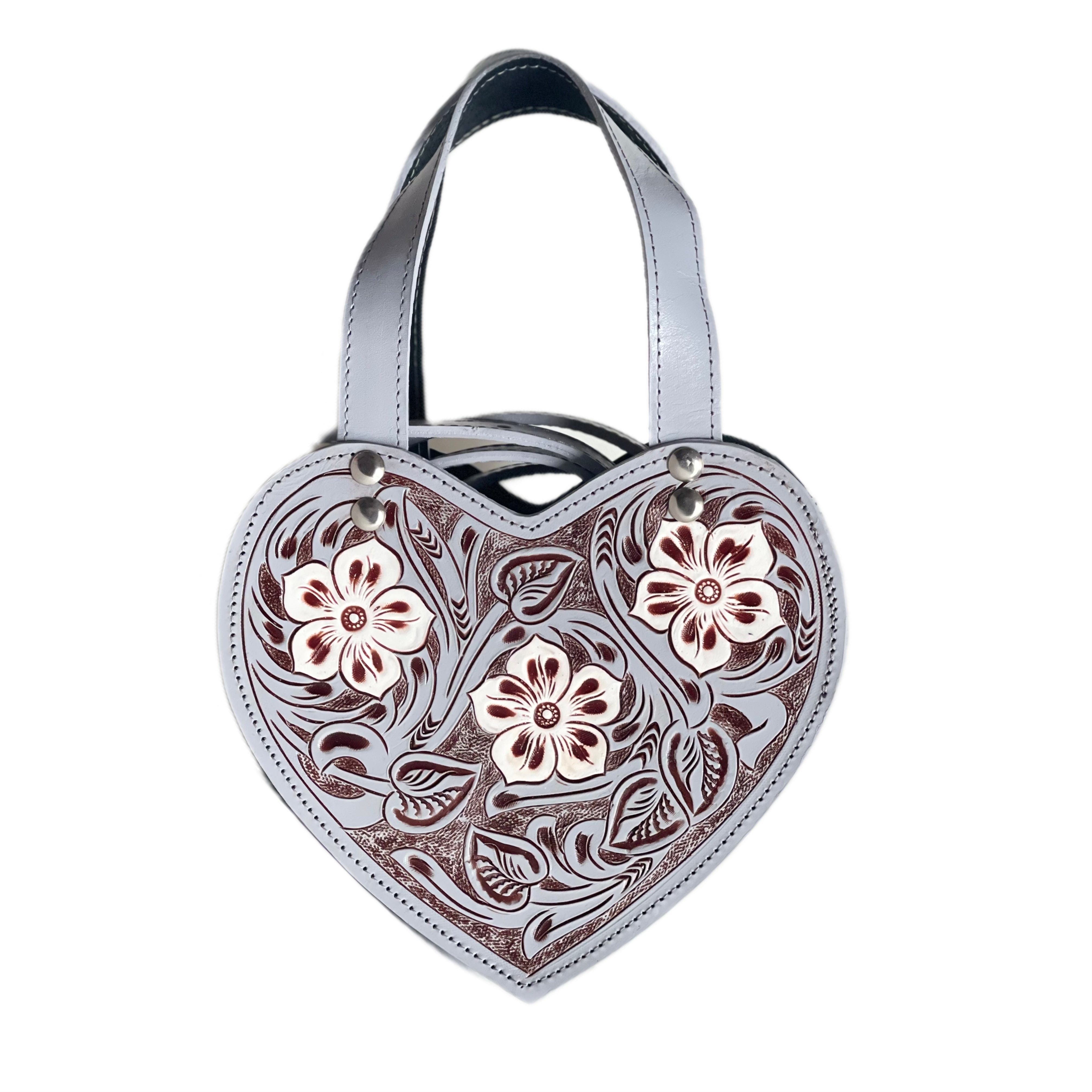 GRAY & WHITE - CORAZON HANDBAG