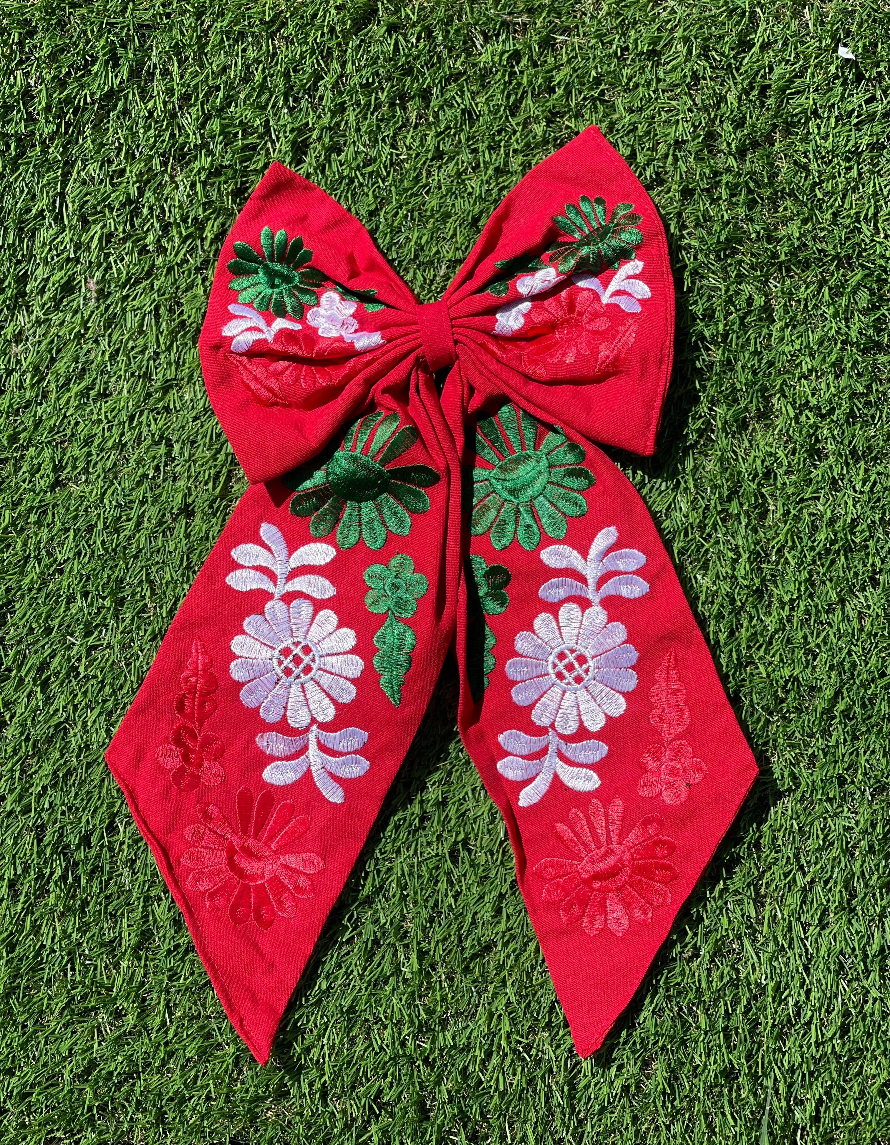 FIESTA PATRIAS EMBROIDERED HAIR BOWS