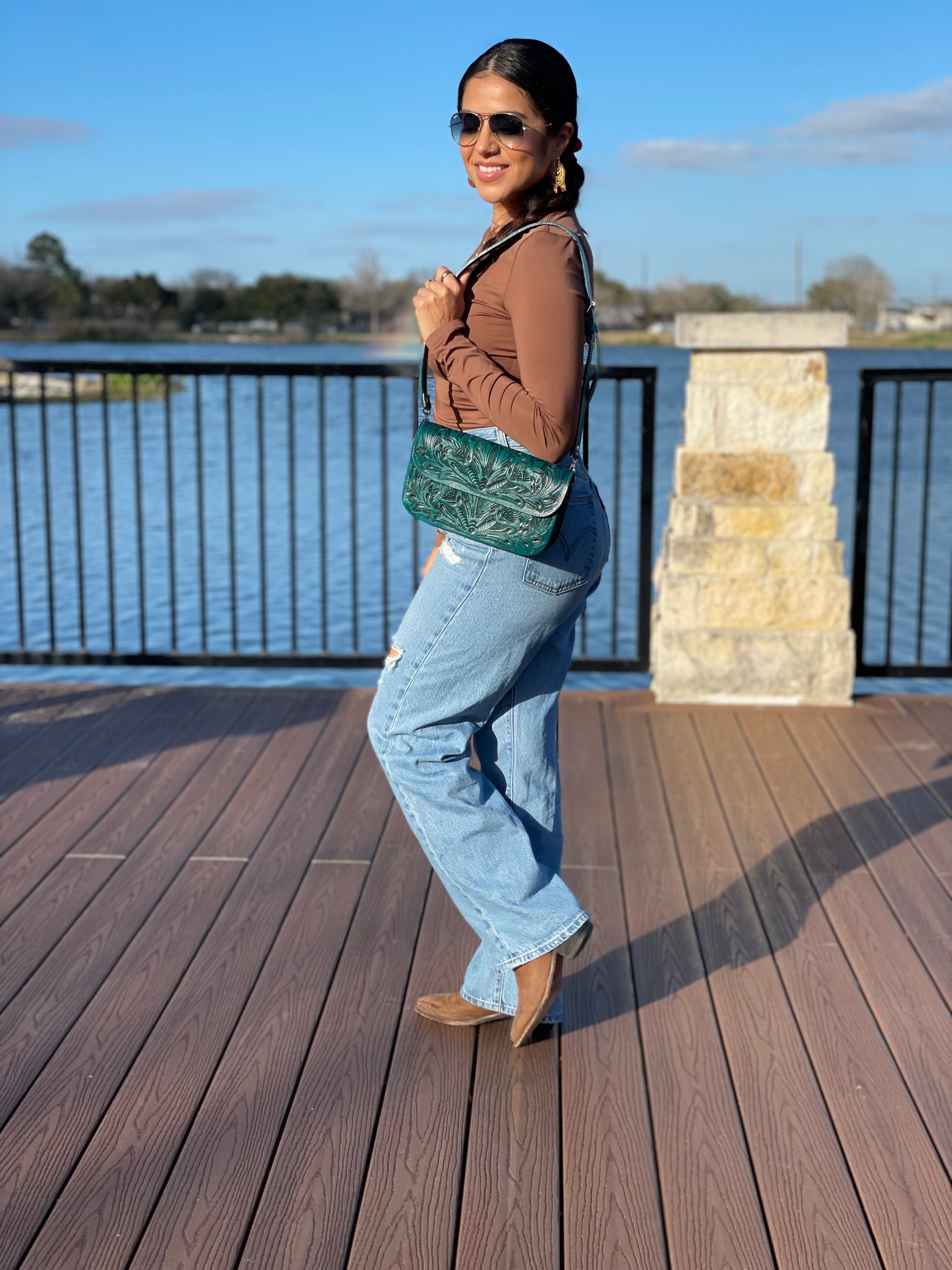 MIA HANDBAG - EMERALD GREEN
