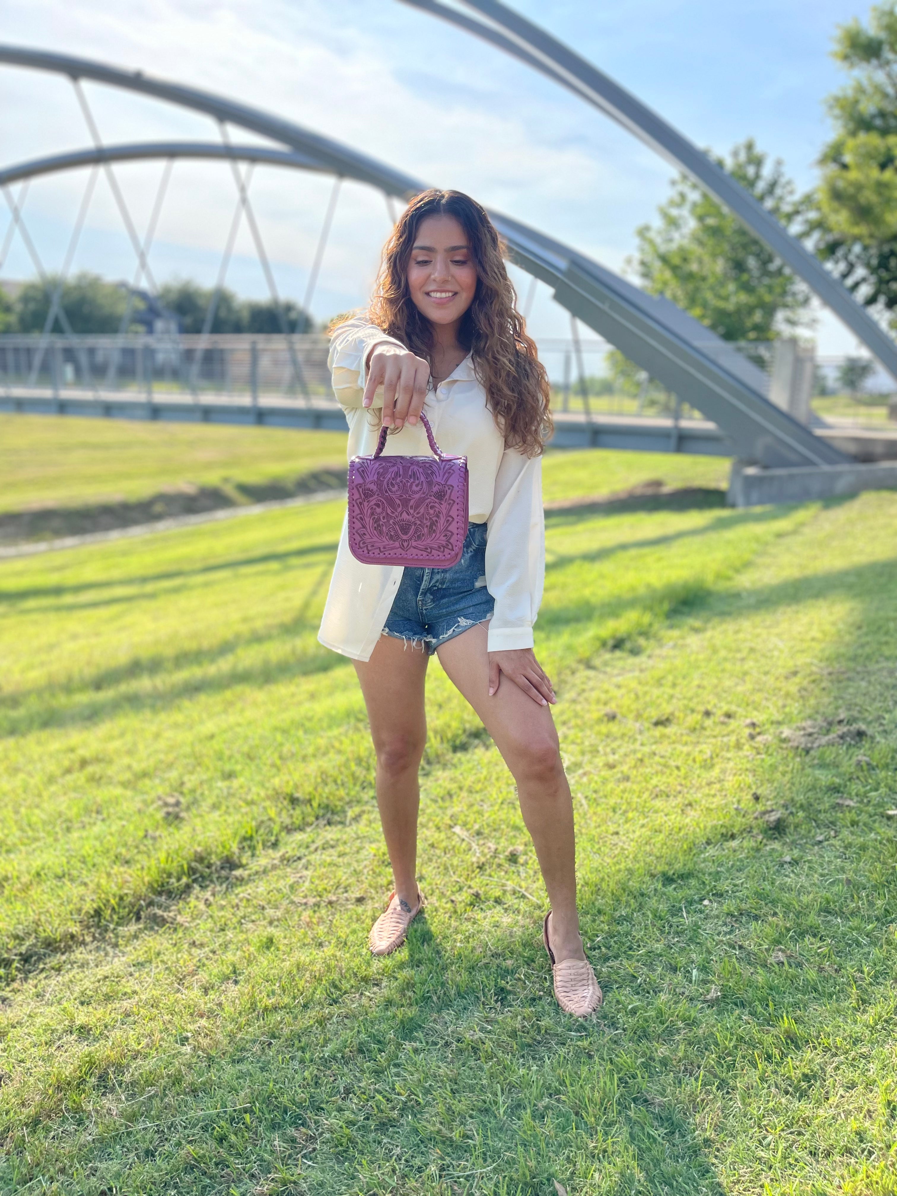 MINI VICTORIA HANDBAG - UVA