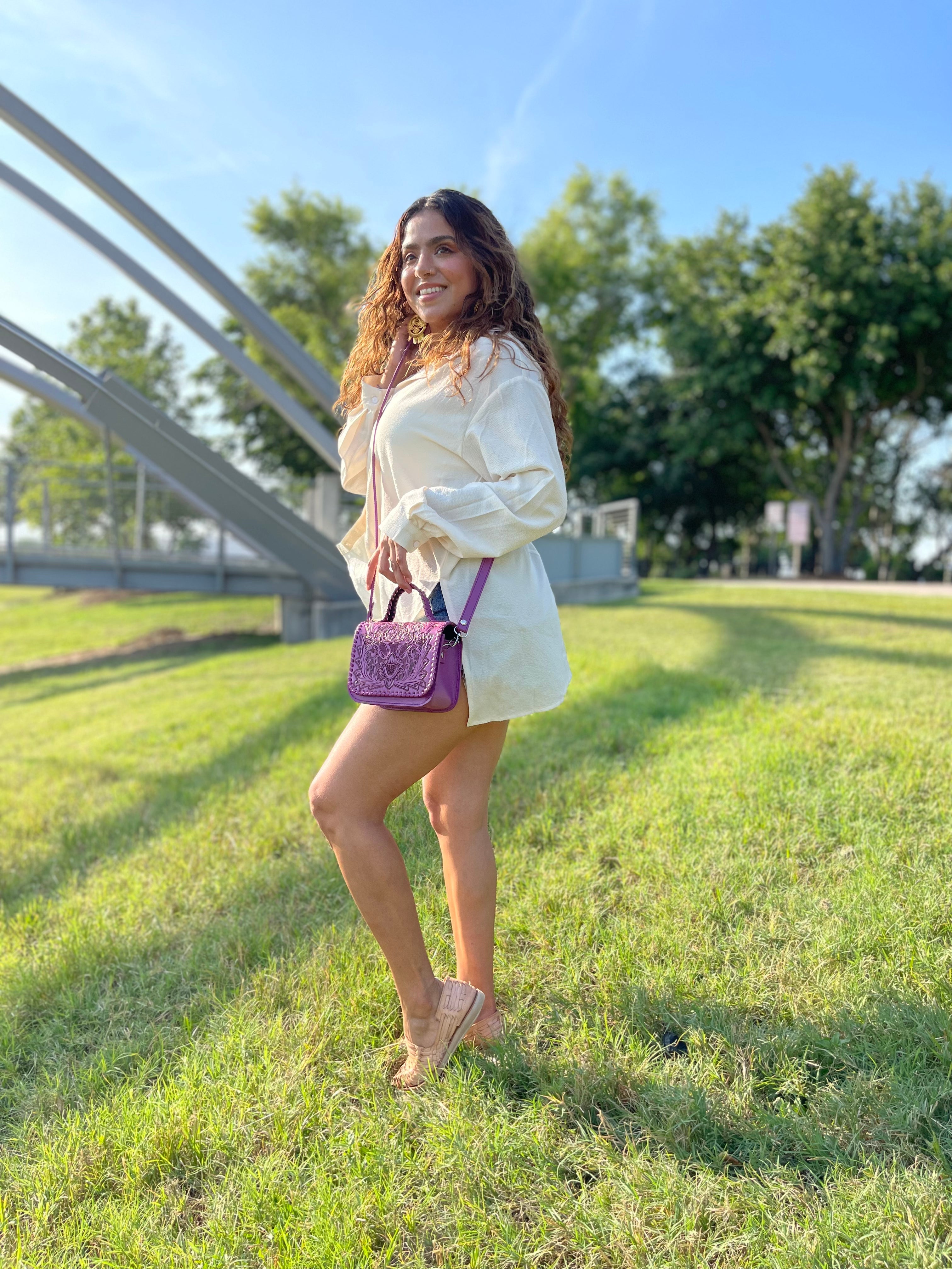 MINI VICTORIA HANDBAG - UVA