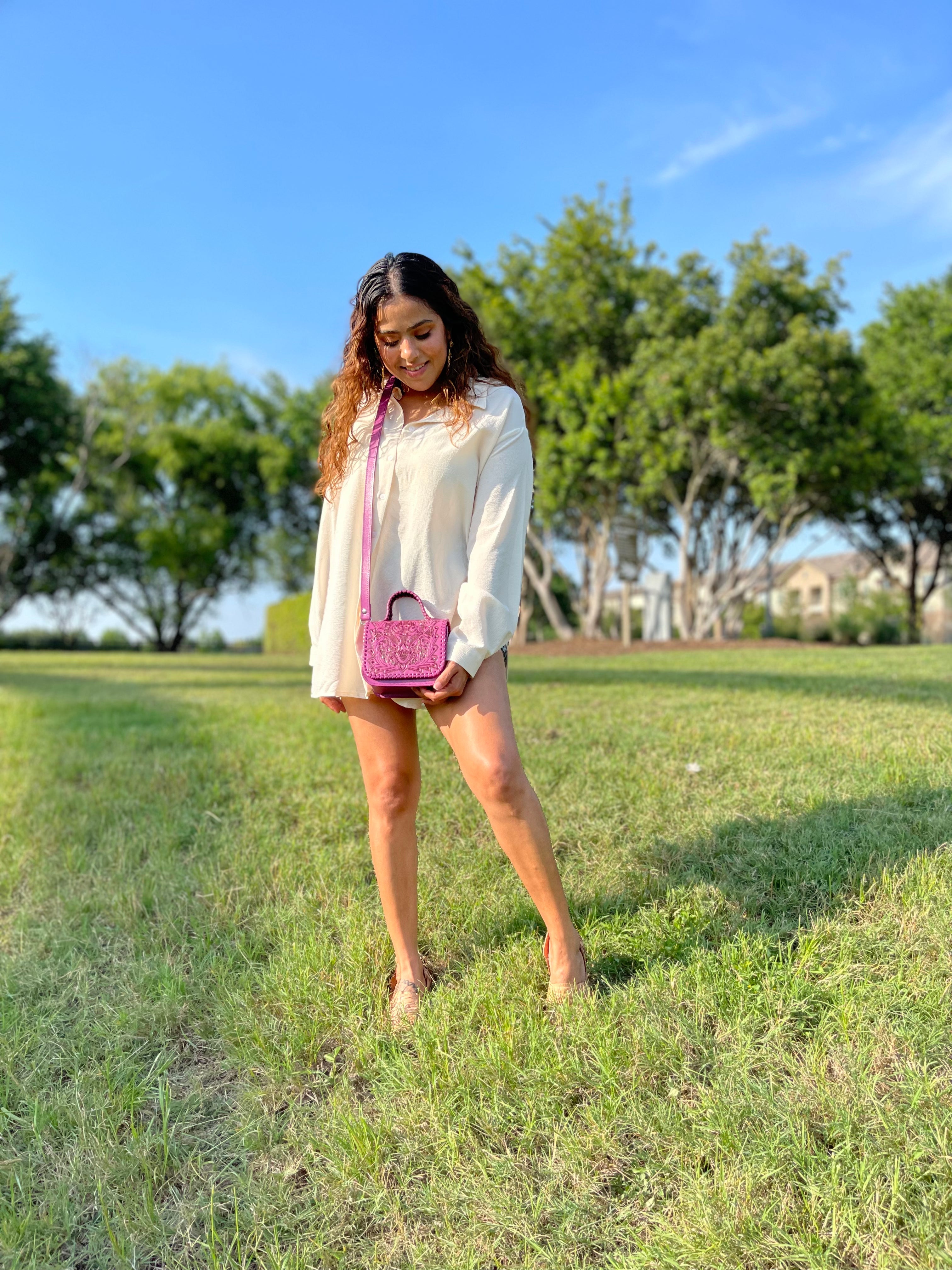 MINI VICTORIA HANDBAG - UVA