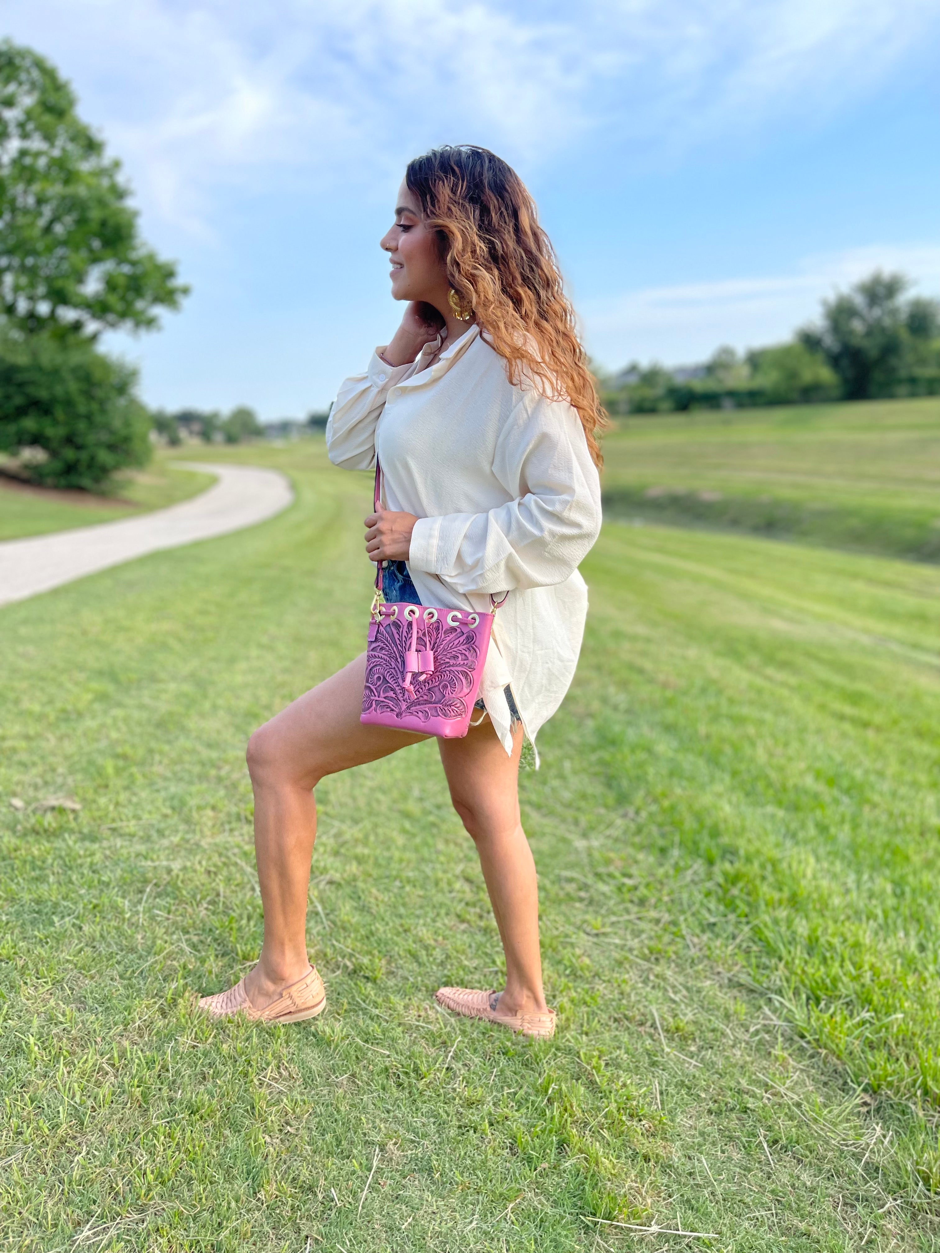 YARETZI - LILAC MINI BUCKET BAG