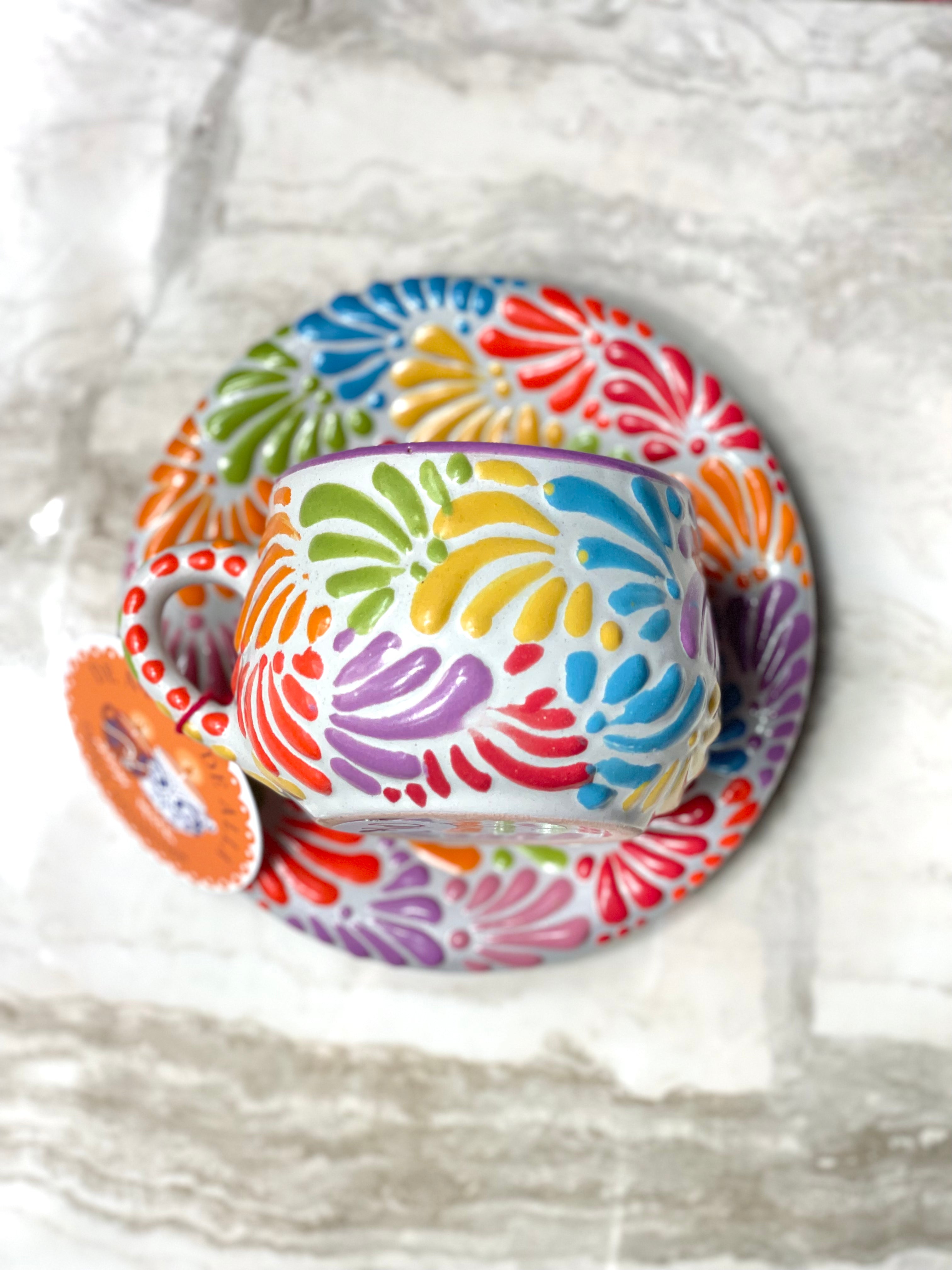 TAZA DE CAFE DE COLORES SET - SANDÍA