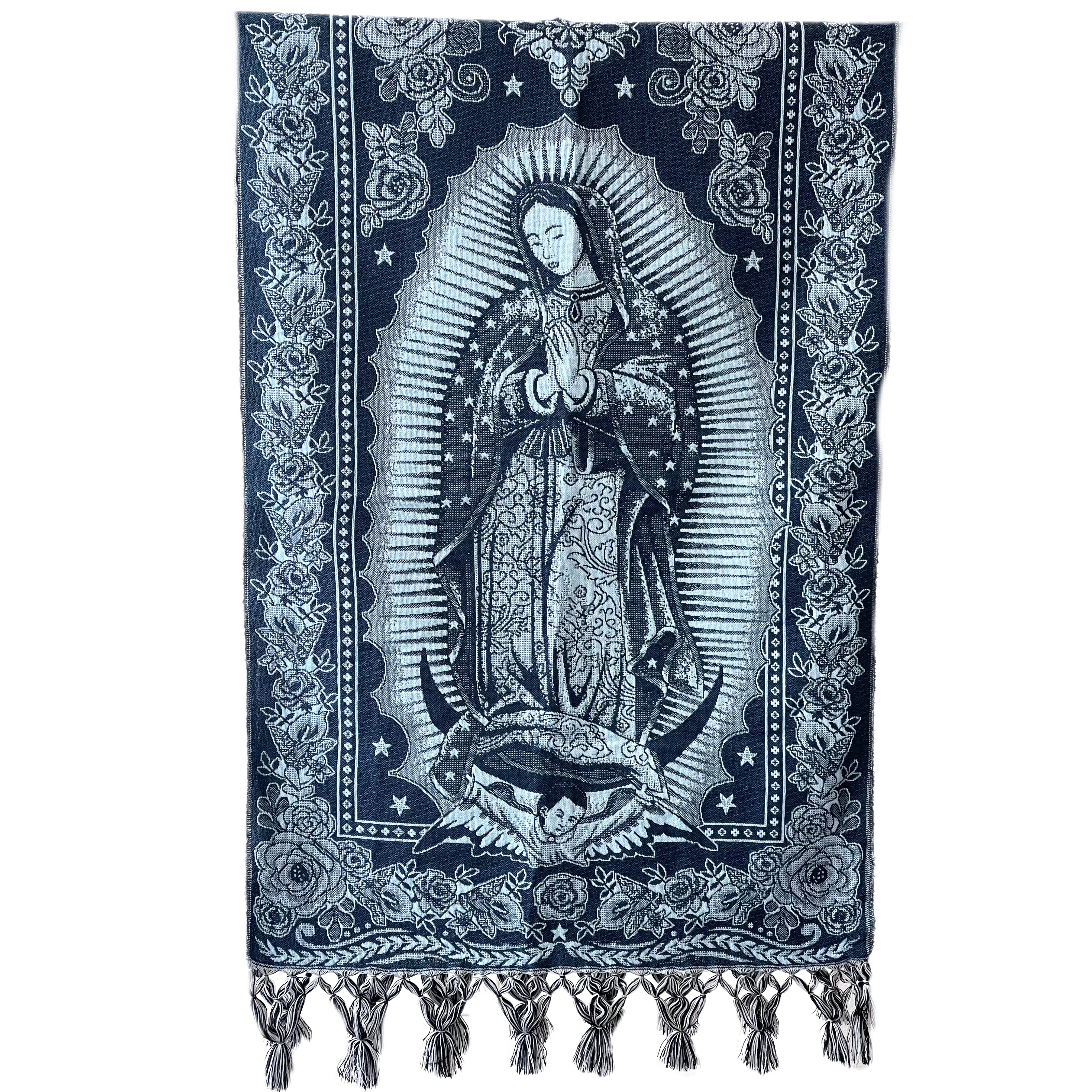 VIRGENCITA SHAWL - LIGHT BLUE