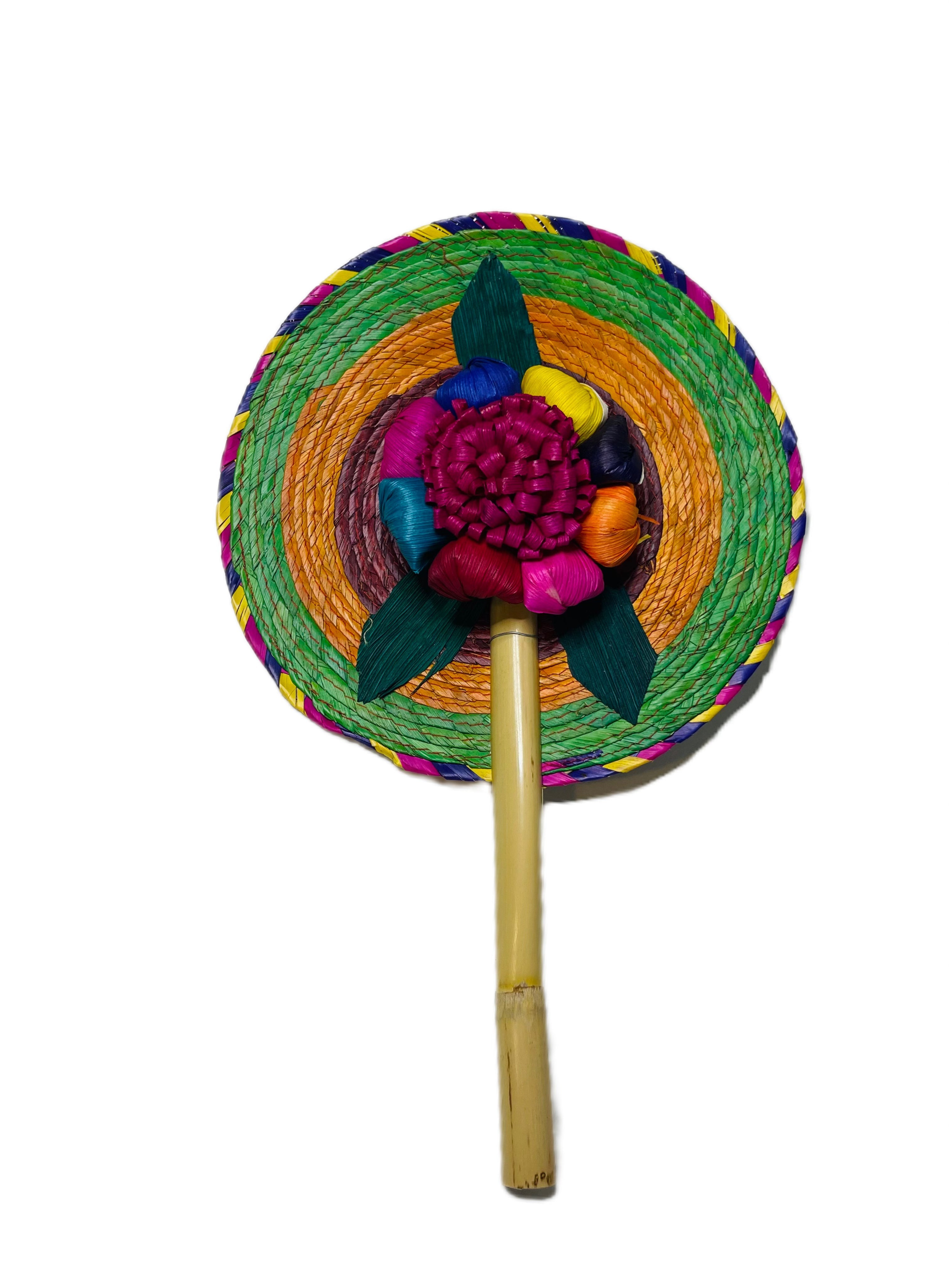DE COLORES ROUND STRAW FAN