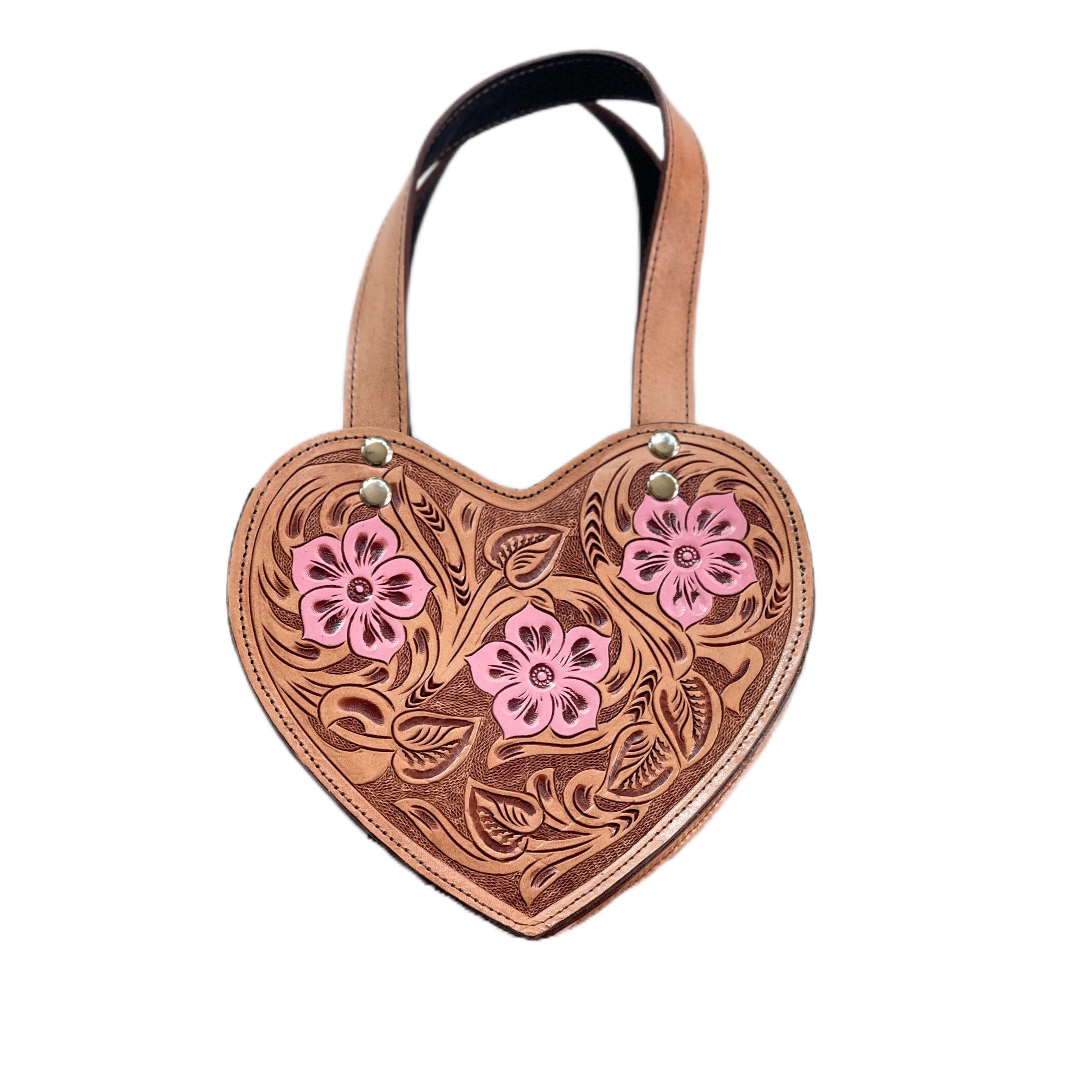 TAN & PINK - CORAZON HANDBAG