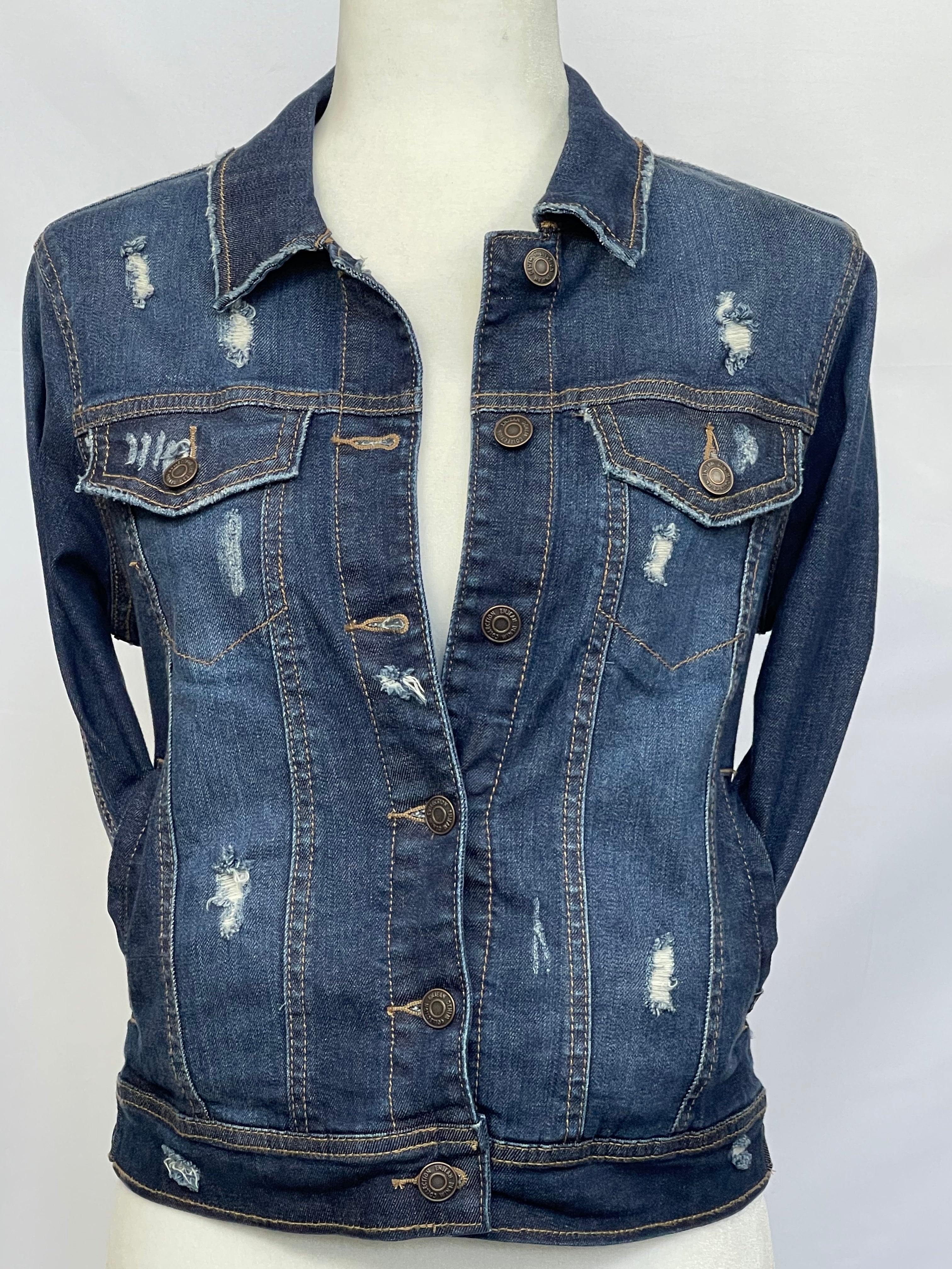 DENIM FITTED VIRGENCITA JACKET