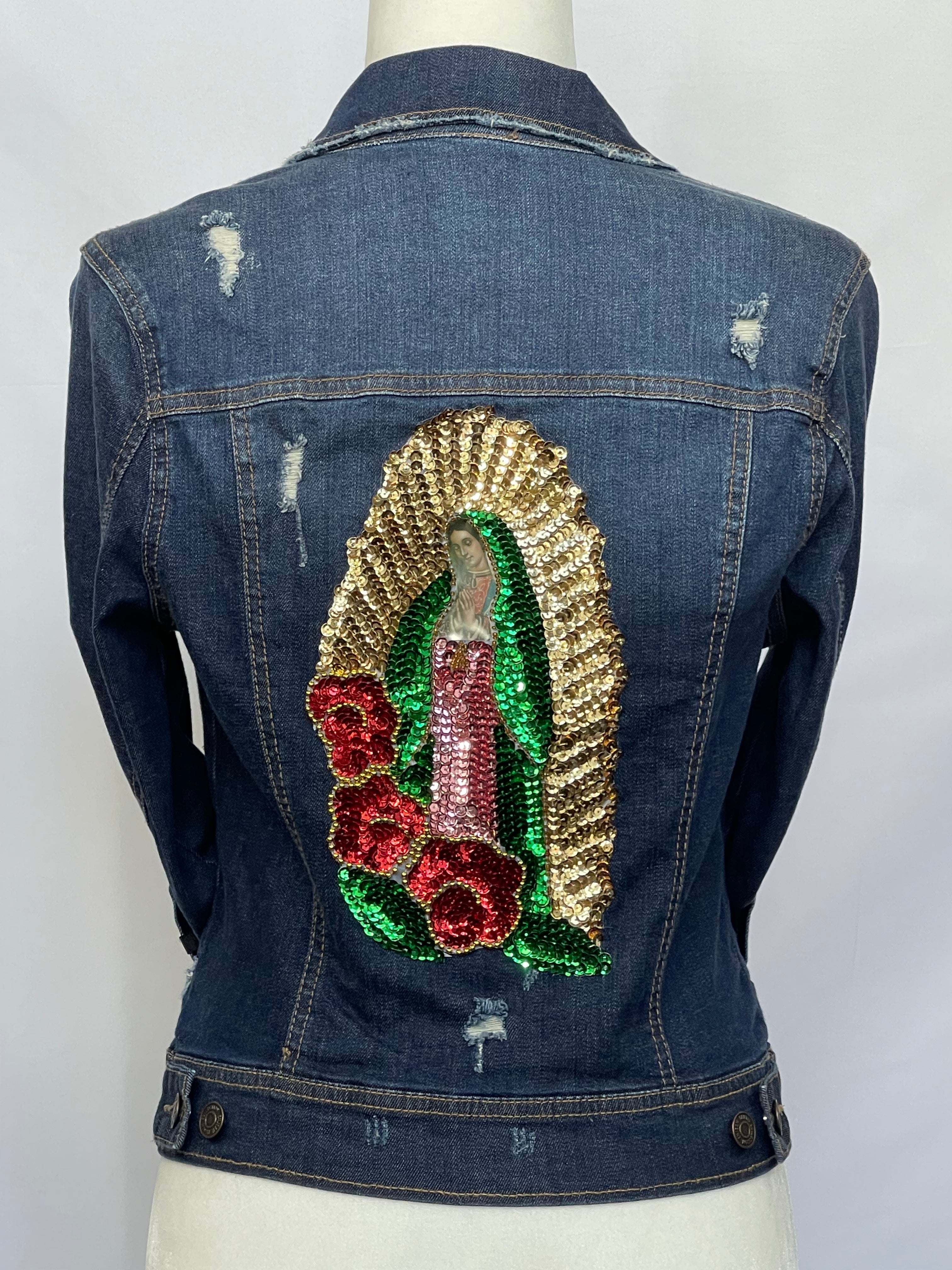 DENIM FITTED VIRGENCITA JACKET