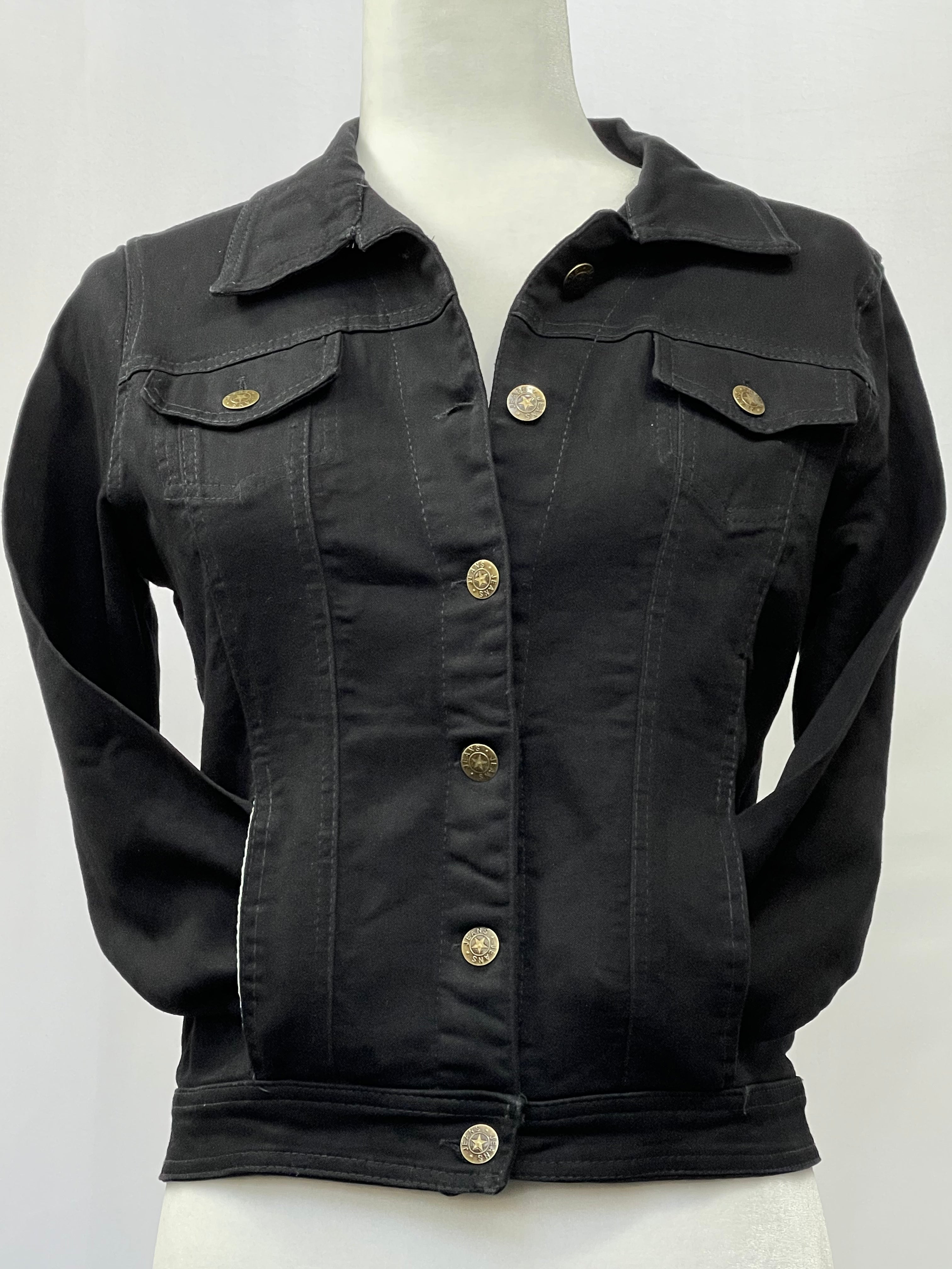CALAVERA FITTED BLACK JEAN JACKET