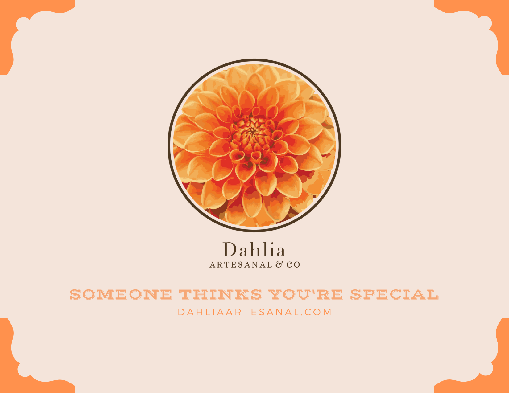 TARJETAS DE REGALO ARTESANAL DAHLIA