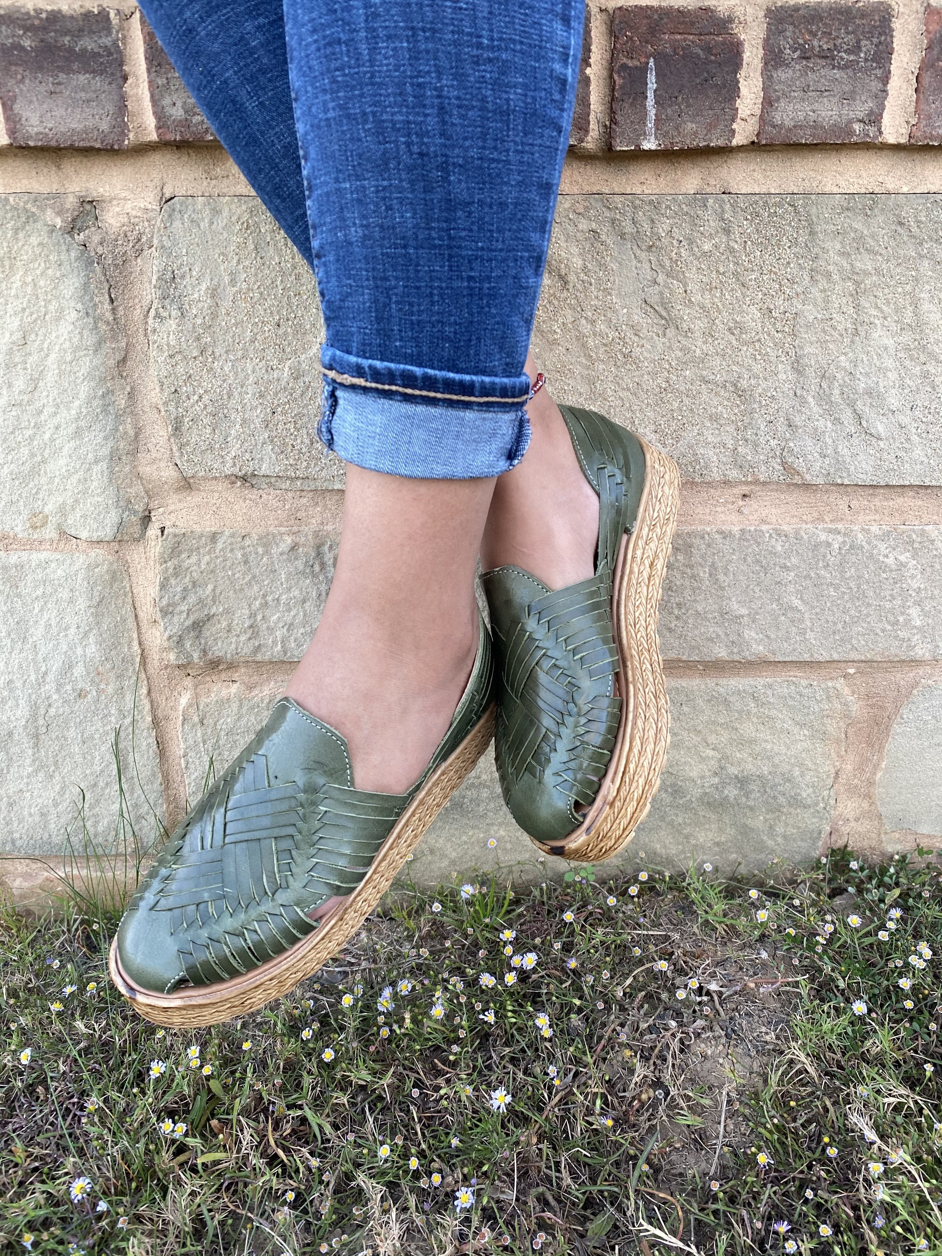 DAHLIA PLATFORMS - OLIVE GREEN