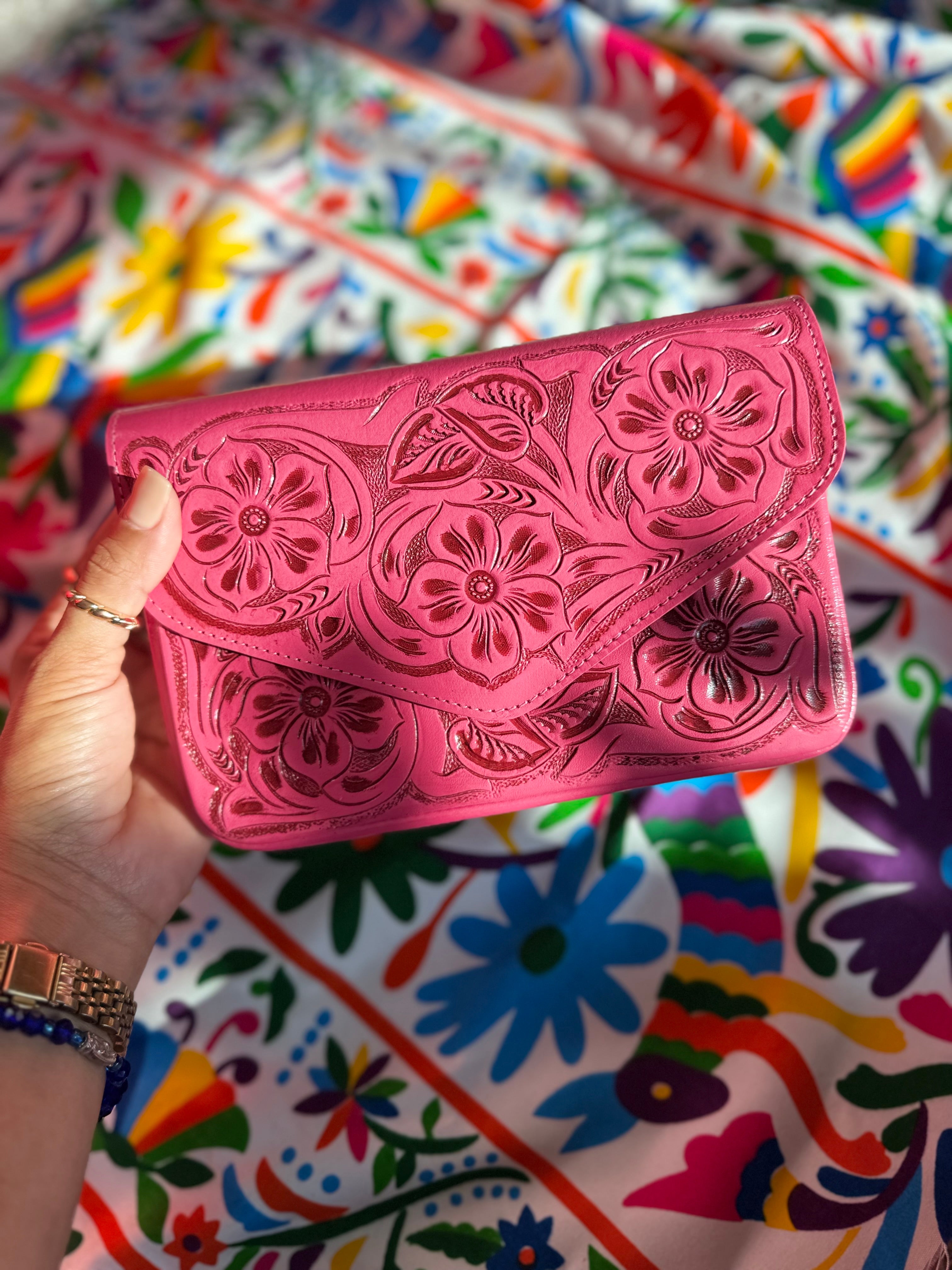 MARIA ELENA HANDBAG - ROSA MEXICANO