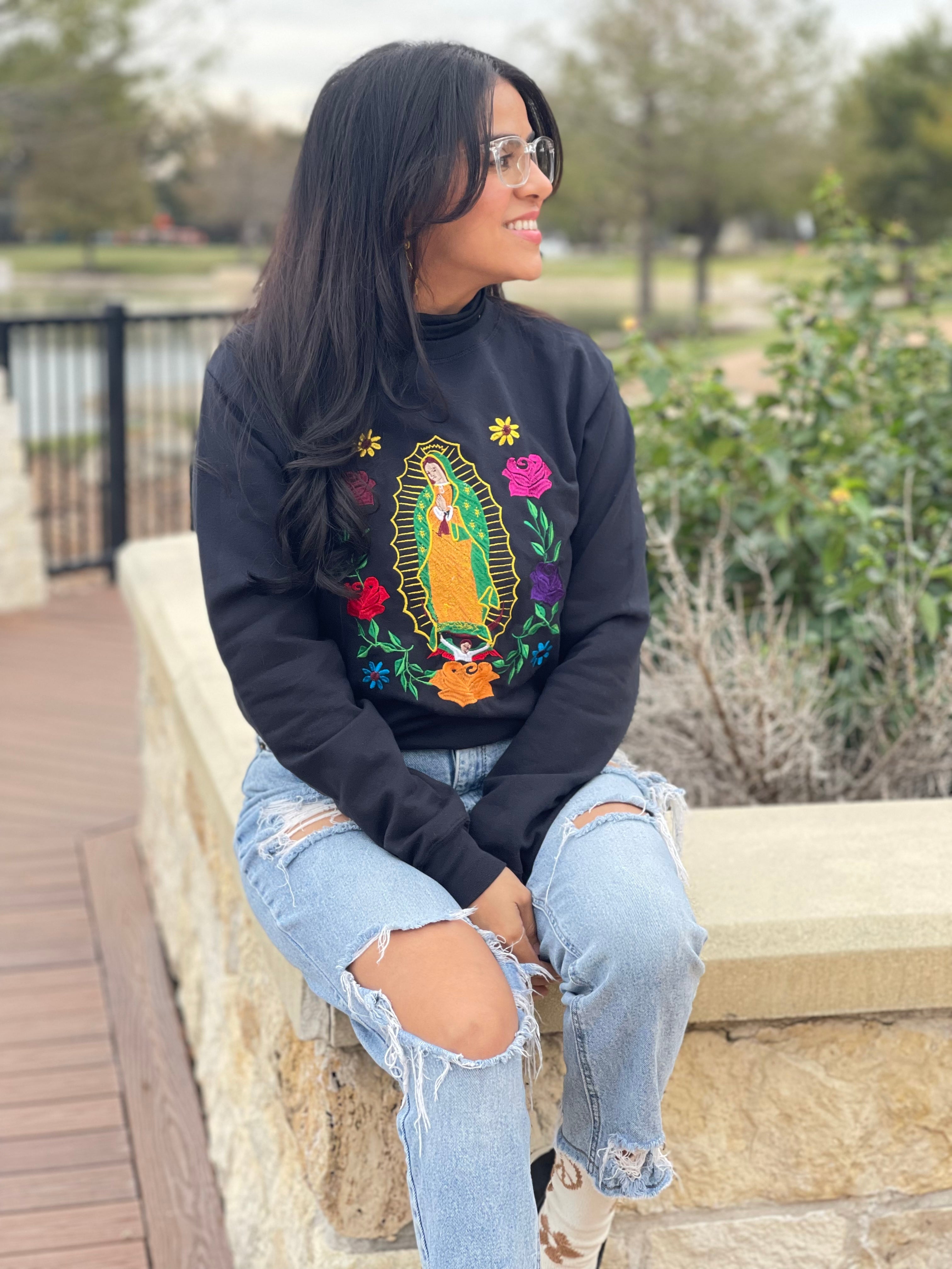 VIRGENCITA CREWNECK  - BLACK