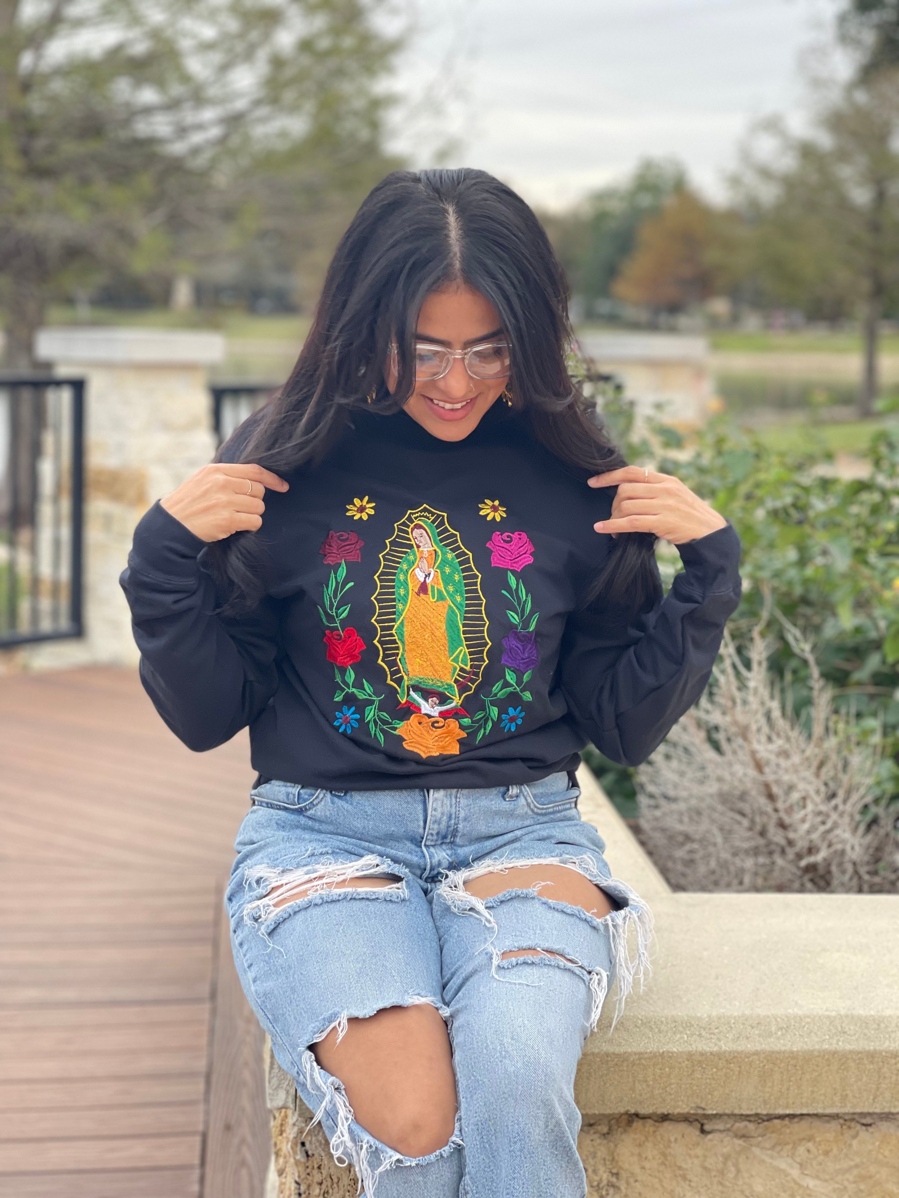 VIRGENCITA CREWNECK  - BLACK