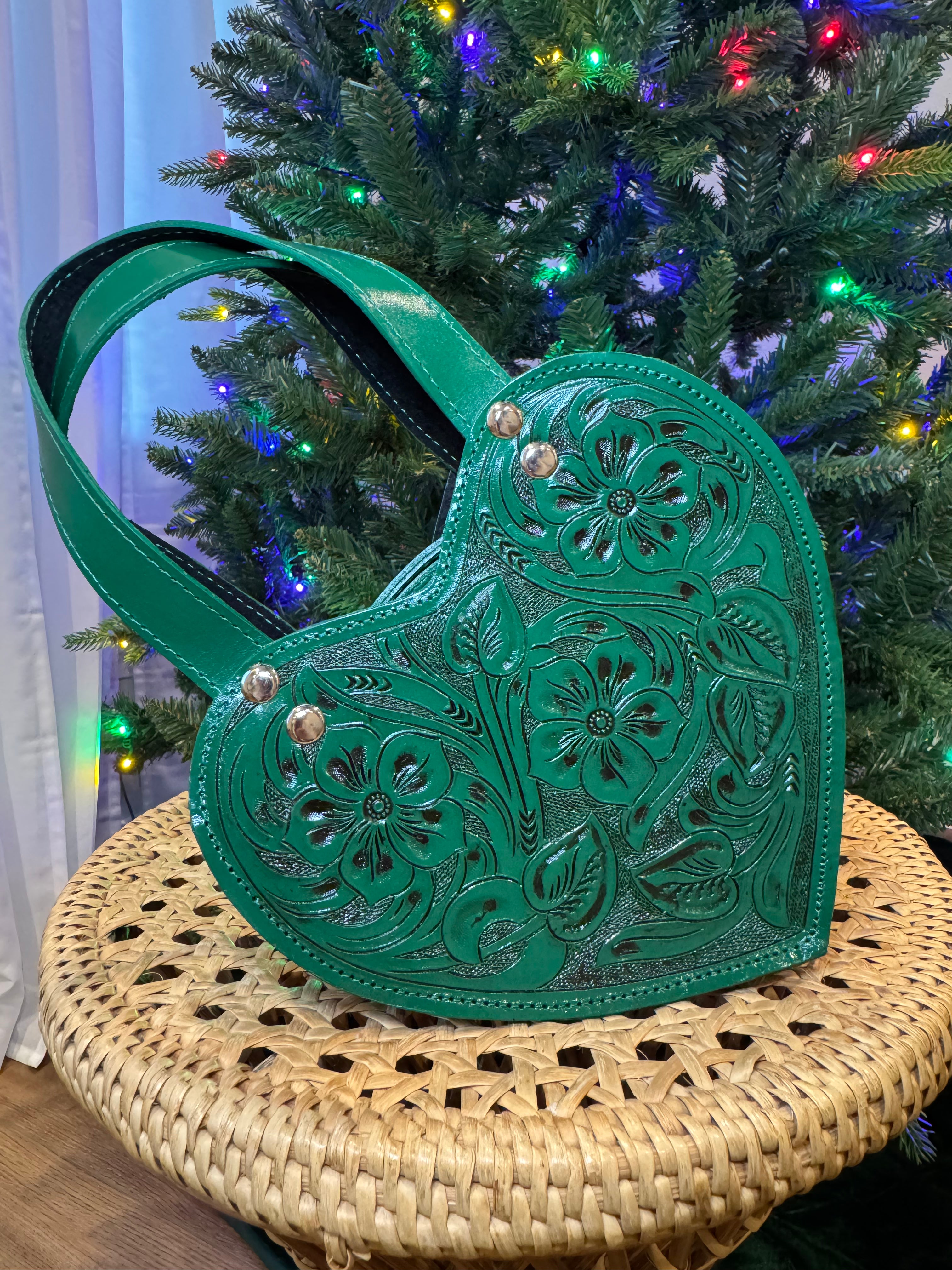VERDE MEXICANA - CORAZON HANDBAG