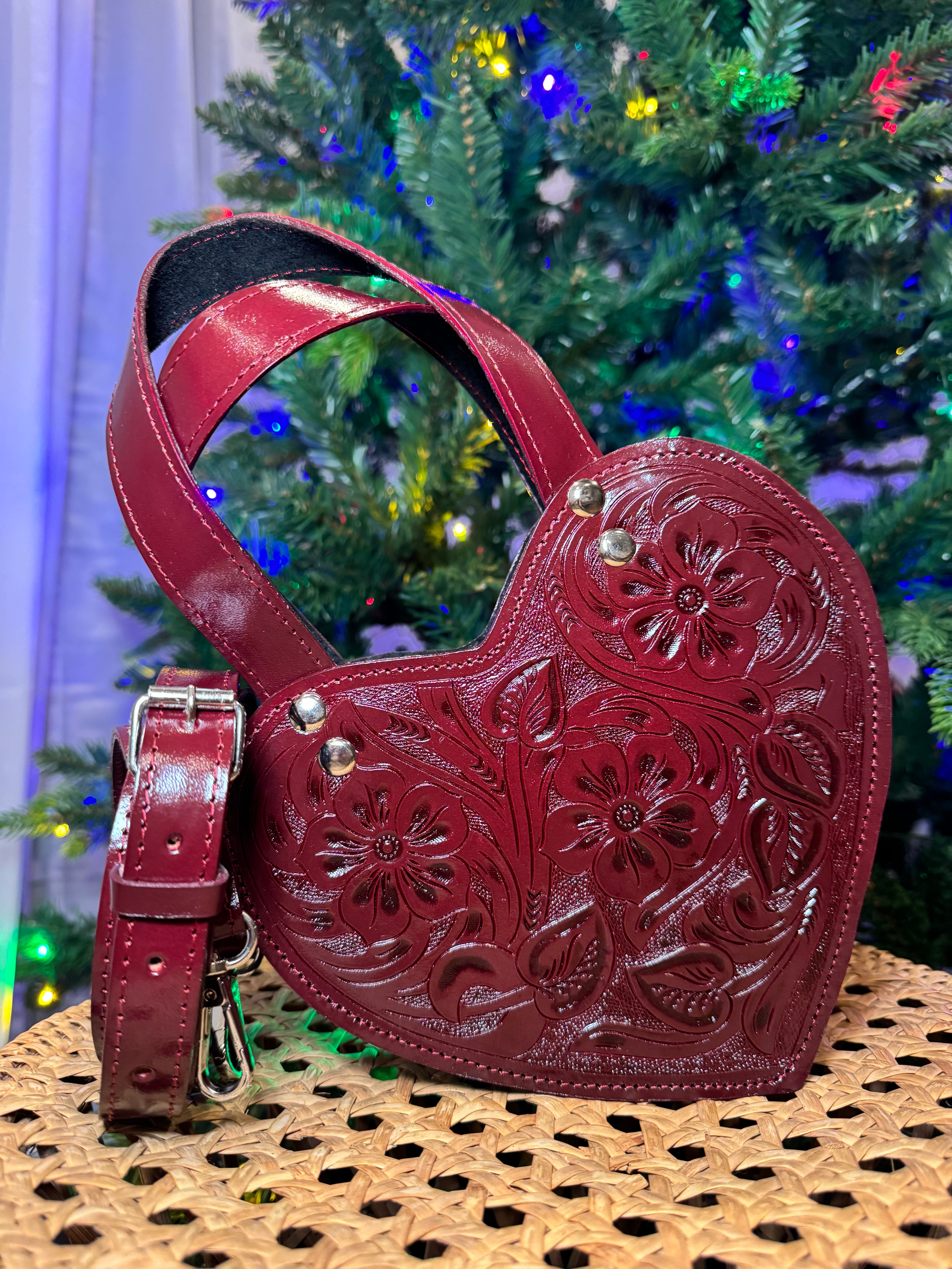 MERLOT🍷 MEXICANA - CORAZON HANDBAG