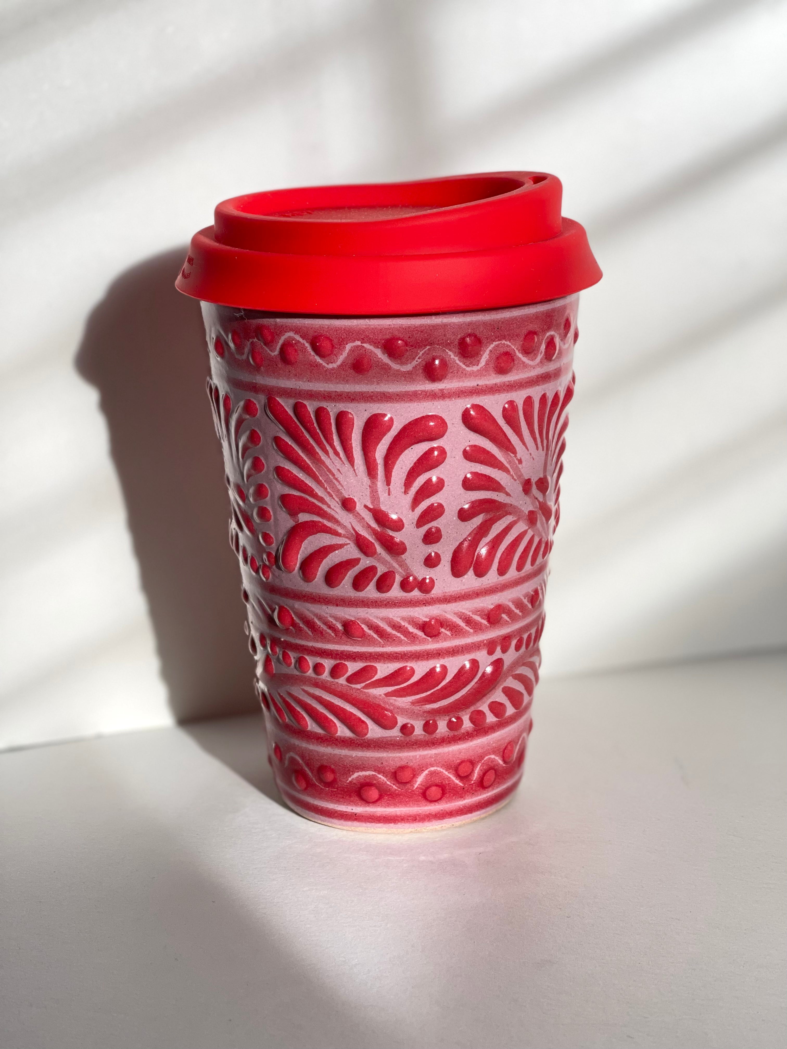 TAZA DE CAFE - PINK & RED