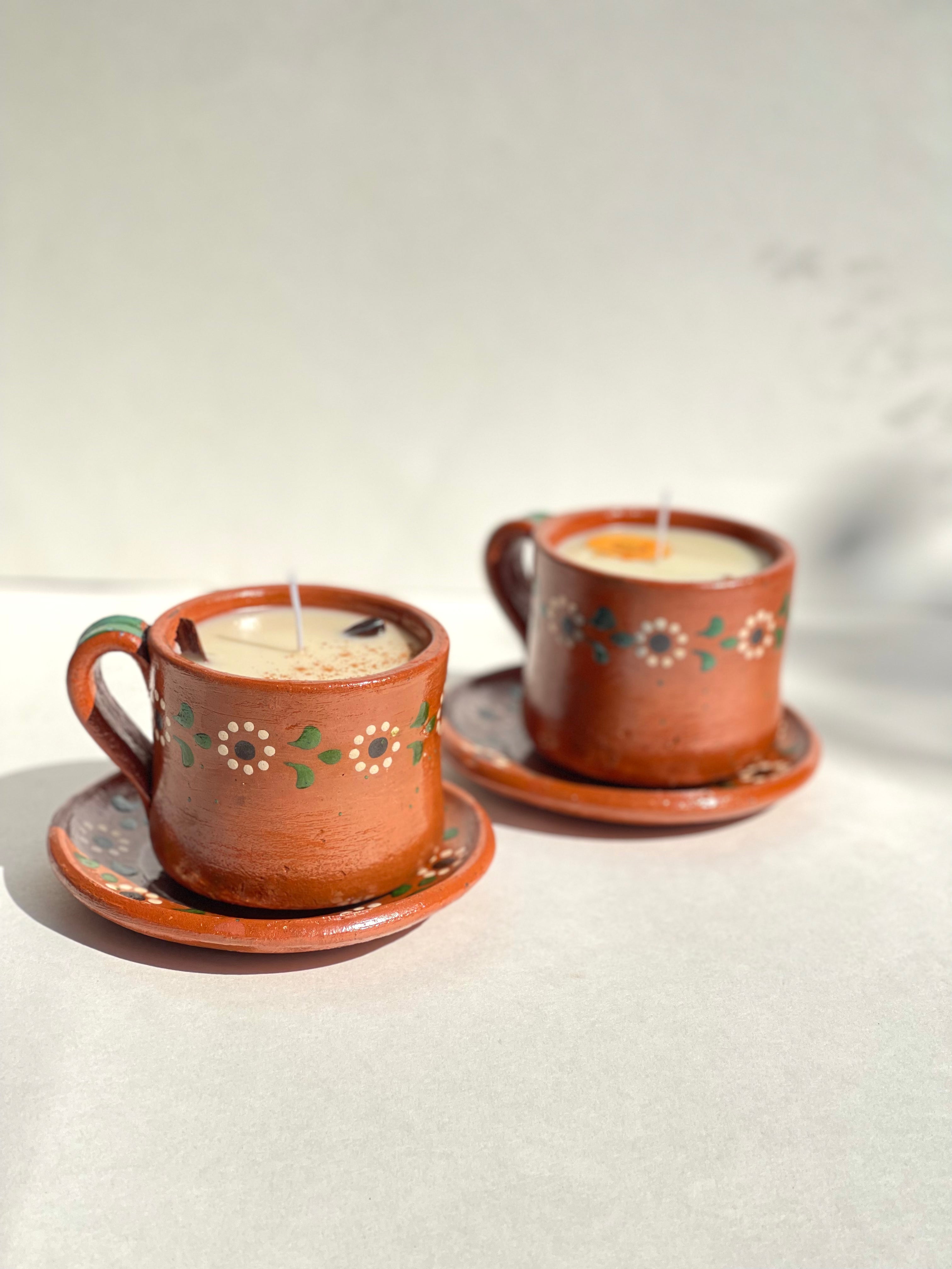 TAZA DE BARRO SET