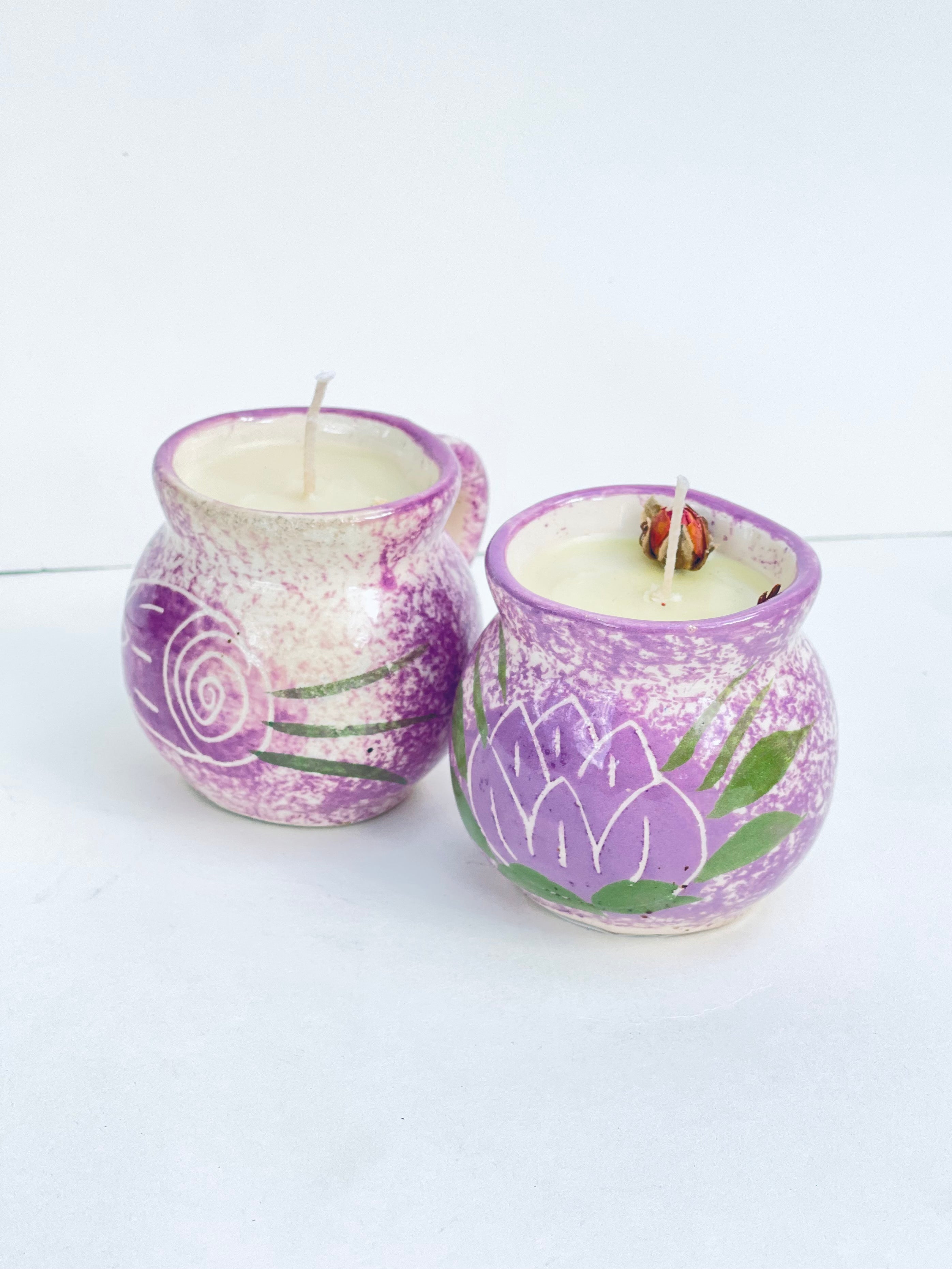 PURPLE MINI FLORAL CUP