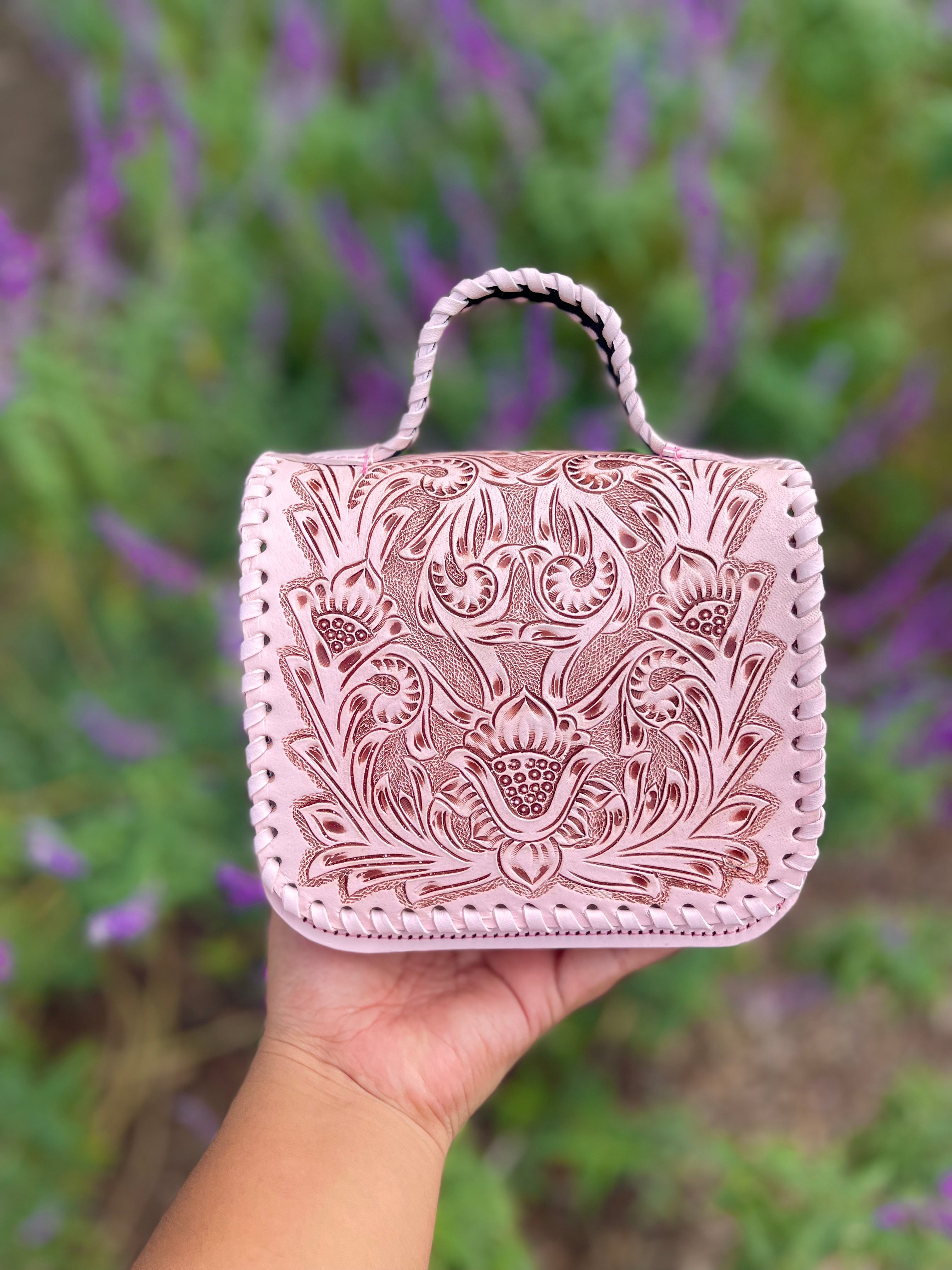 MINI VICTORIA HANDBAG - NUDE PINK