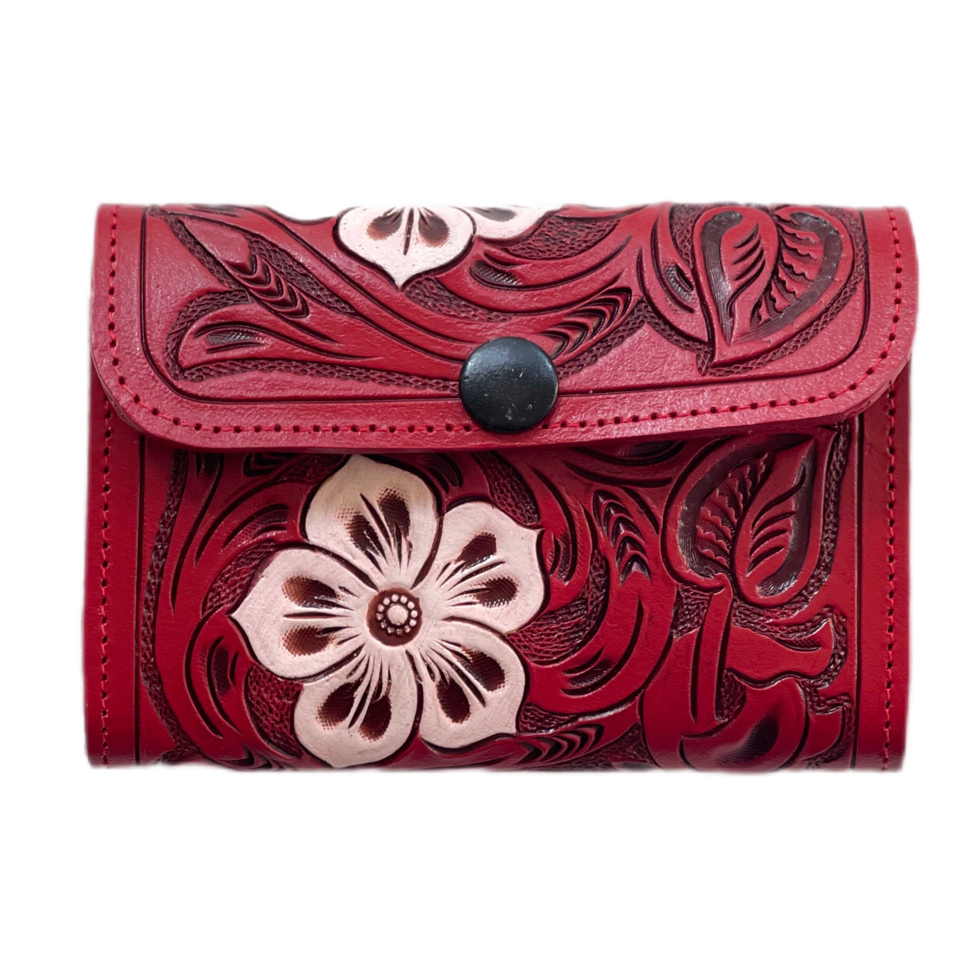 FLORAL WALLET - RED & WHITE