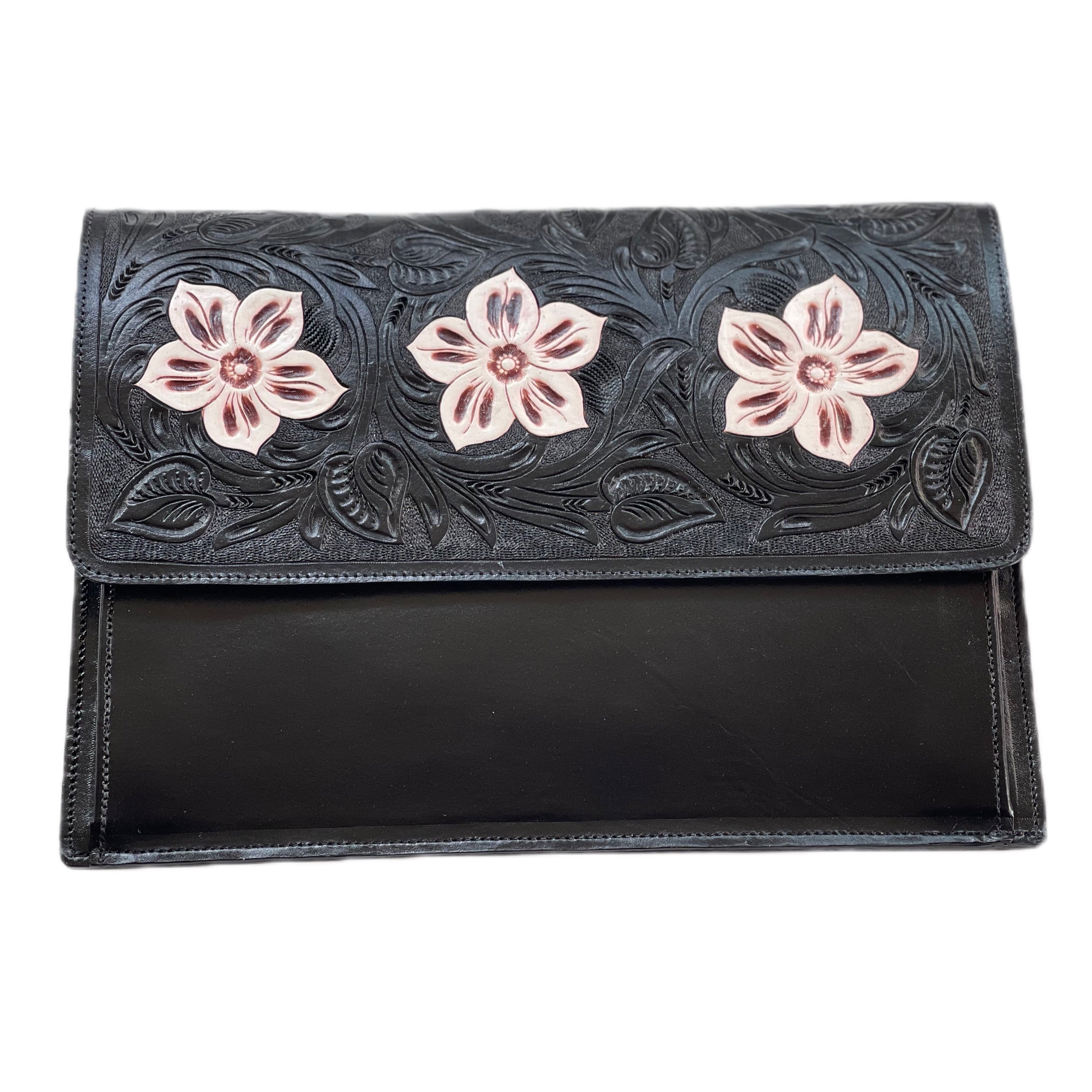 FLORES LAPTOP SLEEVE - BLACK AND WHITE